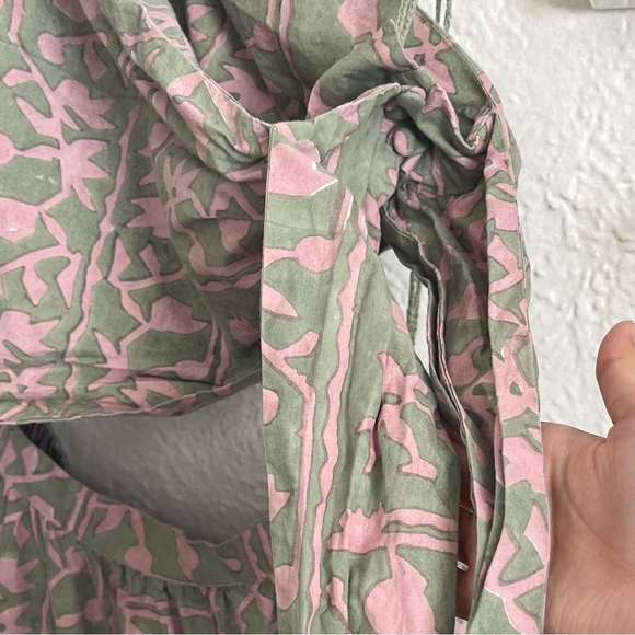 REVOLVE Cleobella Paola Ankle Asymmetrical Ruffle Dress Border Print Size Medium - Picture 6 of 16